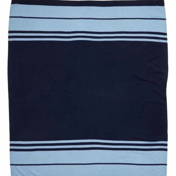 Halogen 100% Cashmere Stripe Wrap Shawl Scarf, Blue/Black Luxury Cashmere NWT‎ - Picture 3 of 11